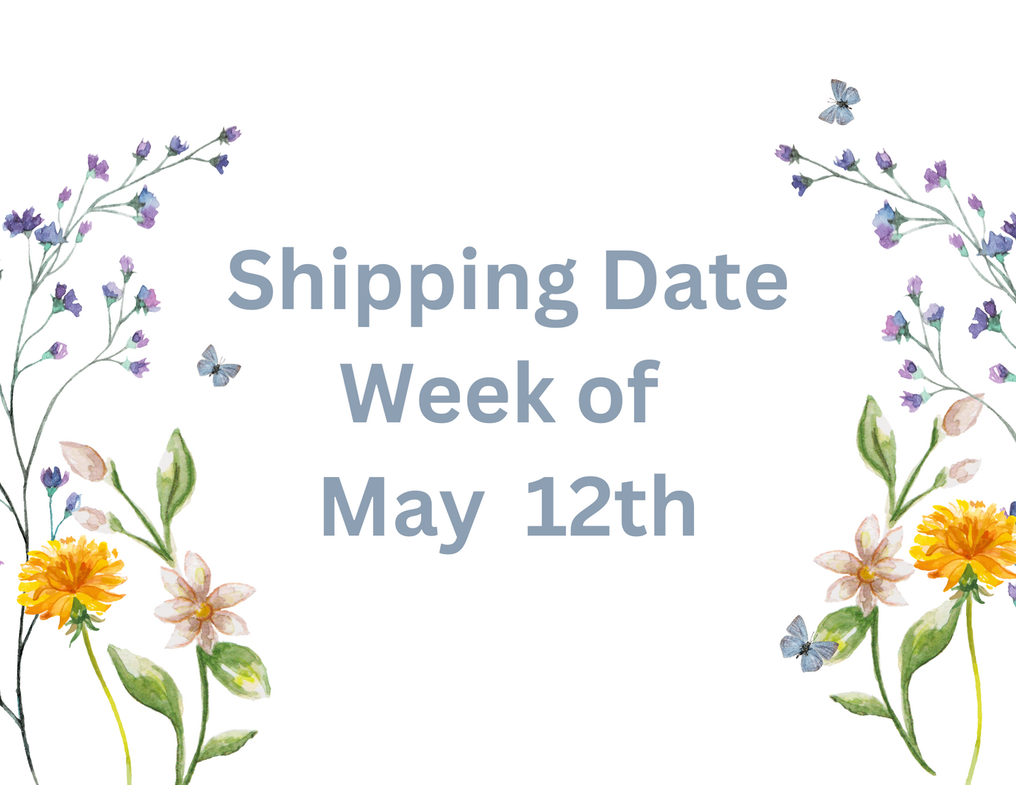 Week of May 12th Shipping Date